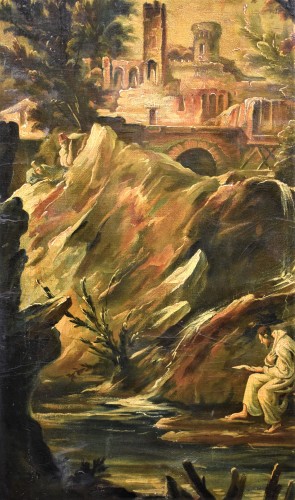 XVIIIe siècle - Paysage Fantastique - attribué à Alessandro Magnasco (1667 - 1749)